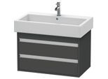 Duravit Ketho Waschtisch-Unterschrank KT663704949 75 x 44 cm, graphit matt, 2 Schubkästen, wandhängend