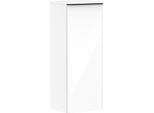 hansgrohe Xelu Q Halbhochschrank 54127670 370x400x1065mm, Türanschlag links, weiß hochglanz, mattschwarz
