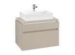Villeroy & Boch Legato Waschtischunterschrank B602L0VK 80x55x50cm, mit LED-Beleuchtung, Soft Grey