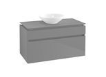 Villeroy & Boch Legato Waschtischunterschrank B60400FP 100x55x50cm, Glossy Grey