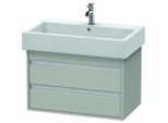 Duravit Ketho Waschtisch-Unterschrank KT663700707 75 x 44 cm, betongrau matt, 2 Schubkästen, wandhängend