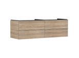 hansgrohe Xelu Q Waschtischunterschrank 54092000 1560x485x550mm, 4 Schubkästen, Eiche Natur, chrom