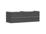 hansgrohe Xelu Q Waschtischunterschrank 54091700 1560x485x550mm, 4 Schubkästen, diamantgrau matt, mattweiß