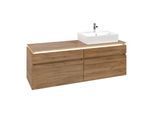 Villeroy und Boch Legato Waschtischunterschrank B675L0RH 160x55x50cm, Waschtisch rechts, mit LED-Beleuchtung, Kansas Oak
