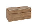 Villeroy und Boch Legato Waschtischunterschrank B61000RH 120x55x50cm, Waschtisch mittig, Kansas Oak