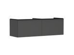 hansgrohe Xelu Q Waschtischunterschrank 54071670 1560x485x550mm, 2 Schubkästen, diamantgrau matt, mattschwarz