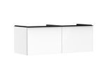 hansgrohe Xelu Q Waschtischunterschrank 54066670 1360x485x550mm, 2 Schubkästen, weiß hochglanz, mattschwarz