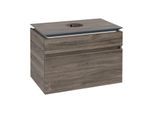 Villeroy und Boch Legato Waschtischunterschrank B60200RK 80x55x50cm, Waschtisch mittig, Stone Oak