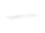 hansgrohe Xelu Q Konsole 54116050 1360 x 550 mm, Ausschnitt links, Aufsatzwaschtisch ohne Hahnloch, weiß hochglanz