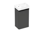 hansgrohe Xelu Q Waschtischunterschrank 54016670 340x605x245mm, für Handwaschbecken, rechts, diamantgrau matt, mattschwarz