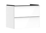 hansgrohe Xelu Q Waschtischunterschrank 54027000 780x605x475mm, 2 Schubladen, weiß hochglanz, chrom