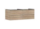hansgrohe Xelu Q Waschtischunterschrank 54088000 1360x485x550mm, 4 Schubkästen, Eiche Natur, chrom