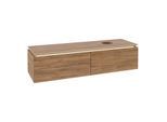Villeroy und Boch Legato Waschtischunterschrank B674L0RH 160x38x50cm, Waschtisch rechts, mit LED-Beleuchtung, Kansas Oak