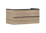 hansgrohe Xelu Q Waschtischunterschrank 54080670 980x485x550mm, 2 Schubkästen, Eiche Natur, mattschwarz