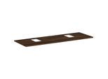 hansgrohe Xelu Q Konsole 54126630 1560 x 550 mm, 2 Ausschnitte, Aufsatzwaschtisch mit Hahnloch, Nussbaum dunkel