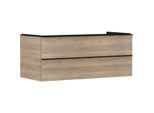 hansgrohe Xelu Q Waschtischunterschrank 54084670 1180x485x550mm, 2 Schubkästen, Eiche Natur, mattschwarz