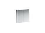 LAUFEN Frame 25 LED-Spiegelschrank 4085539001451, 80cm, 2 Türen, Seite weiß, Ambientelicht