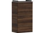 hansgrohe Xelu Q Waschtischunterschrank 54018000 340x605x245mm, für Handwaschbecken, rechts, Nussbaum dunkel, chrom
