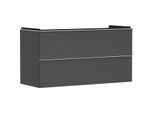 hansgrohe Xelu Q Waschtischunterschrank 54036000 1180x605x475mm, 2 Schubladen, diamantgrau matt, chrom