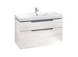 Villeroy & Boch Subway 2.0 Waschtisch-Unterschrank A91510E8 98,7x59x44,9cm, 2 Auszüge, Griff chrom, white wood