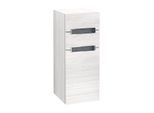Villeroy und Boch Subway 2.0 Seitenschrank A7120SE8 35,6x85,7cm, links, Griff silbermatt, weiss, white wood