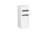 Villeroy und Boch Subway 2.0 Seitenschrank A7120SMS 35,6x85,7cm, links, Griff silbermatt, weiss, weiß matt