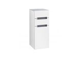 Villeroy & Boch Subway 2.0 Seitenschrank A7121RMS 35,4x85,7x37cm, links, Griff chrom, silbergrau, weiß matt
