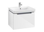 Villeroy & Boch Subway 2.0 Waschtisch-Unterschrank A68710DH 58,7x42x45,4cm, 1 Auszug, Griff chrom, glossy white