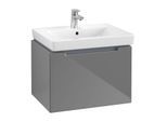 Villeroy & Boch Subway 2.0 Waschtisch-Unterschrank A68710FP 58,7x42x45,4cm, 1 Auszug, Griff chrom, glossy grey