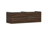 hansgrohe Xelu Q Waschtischunterschrank 54093000 1560x485x550mm, 4 Schubkästen, Nussbaum dunkel, chrom