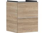 hansgrohe Xelu Q Waschtischunterschrank 54021700 480x605x475mm, für Handwaschbecken, 2 Schubladen, Eiche Natur, mattweiß