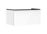 hansgrohe Xelu Q Waschtischunterschrank 54058670 980x485x550mm, mit Schubkasten, weiß hochglanz, mattschwarz