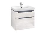 Villeroy & Boch Subway 2.0 Waschtisch-Unterschrank A91010E8 63,7x59x45,4cm, 2 Auszüge, Griff chrom, white wood