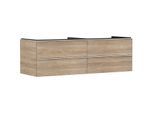 hansgrohe Xelu Q Waschtischunterschrank 54092700 1560x485x550mm, 4 Schubkästen, Eiche Natur, mattweiß