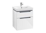 Villeroy & Boch Subway 2.0 WaschtischUnterschrank A90810DH, 53,7 x 59 x 42,3 cm, Glossy White