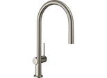 hansgrohe Talis Küchenarmatur 72802800 mit Ausziehauslauf 1jet, Edelstahl Finish