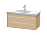 Duravit Ketho Waschtisch-Unterschrank KT664803030 100 x 45,5 cm, Eiche natur, 2 Schubkästen, wandhängend