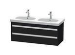 Duravit Ketho Waschtisch-Unterschrank KT664901616 115 x 45,5 cm, Eiche schwarz, 2 Schubkästen, wandhängend