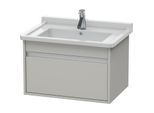 Duravit Ketho Waschtisch-Unterschrank KT666300707 65 x 45,5 cm, betongrau matt, 1 Auszug, wandhängend