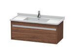 Duravit Ketho Waschtisch-Unterschrank KT666502121 100 x 45,5 cm, nussbaum dunkel, 1 Auszug, wandhängend