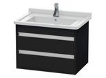Duravit Ketho Waschtisch-Unterschrank KT664301616 65 x 45,5 cm, Eiche schwarz, 2 Schubkästen, wandhängend