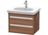 Duravit Ketho Waschtisch-Unterschrank KT665007979 60 x 45,5 cm, nussbaum natur, 2 Schubkästen, wandhängend