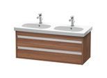 Duravit Ketho Waschtisch-Unterschrank KT664907979 115 x 45,5 cm, nussbaum natur, 2 Schubkästen, wandhängend