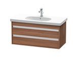 Duravit Ketho Waschtisch-Unterschrank KT664807979 100 x 45,5 cm, nussbaum natur, 2 Schubkästen, wandhängend