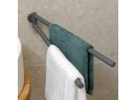 Herzbach Deep Grey Handtuchhalter 23.818500.1.06 Ausladung 340mm, Wandmontage, grau matt