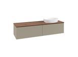 Villeroy & Boch Antao Waschtischunterschrank 1600x360x500mm L38112HK mit Beleuchtung mit Struktur FK/AP: HK/2