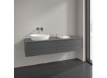 Villeroy und Boch Antao Waschtisch-Unterschrank K26150GK 160x36x50cm, Hahnlochbohrung, Waschbeckenplattenfarbe Lack, anthracite matt lacquer