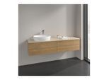 Villeroy und Boch Antao Waschtisch-Unterschrank K26153HN 160x36x50cm, Hahnlochbohrung, Waschbeckenplattenfarbe botticino, honey oak
