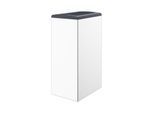 KEUCO Moll Abfallsammler 12788010001 aus Edelstahl, 25 l, Wandmodell, Chrom-Finish/anthrazit