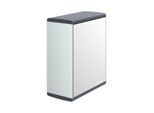 KEUCO Moll Papiertuchspender 12785010101 aus Aluminium, mit Spiegeltür, Anschlag links, silber-eloxiert/anthrazit